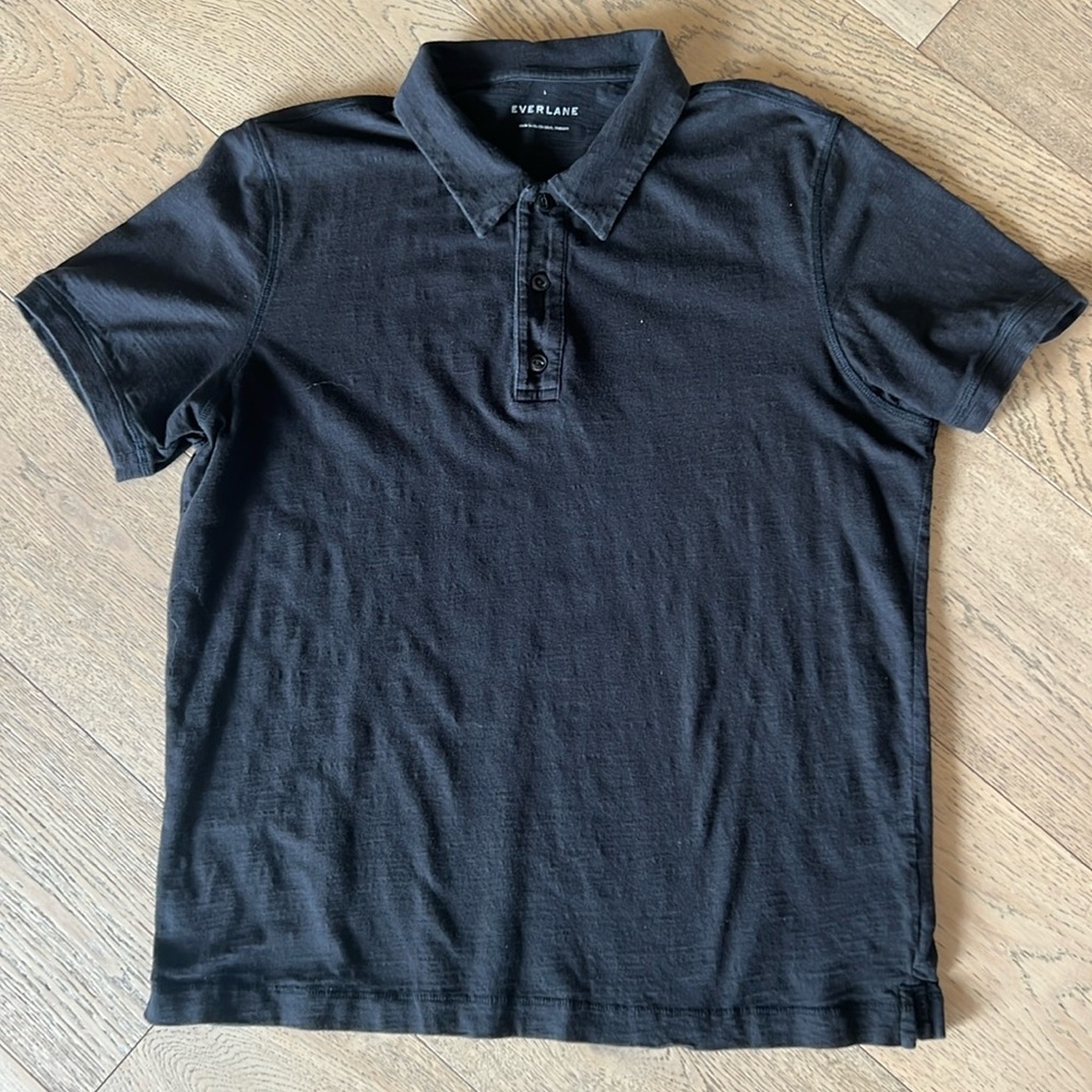 Everlane men’s black polo. Excellent condition. Size large.